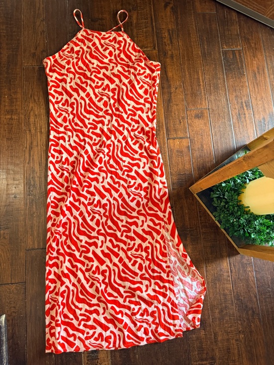 Band Of The Free Dresses & Skirts - Red Patterned Slip Maxi Dress